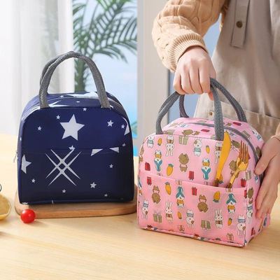 kers Cartoon Printing Tote with Lunchbox Thickened Foil Bags