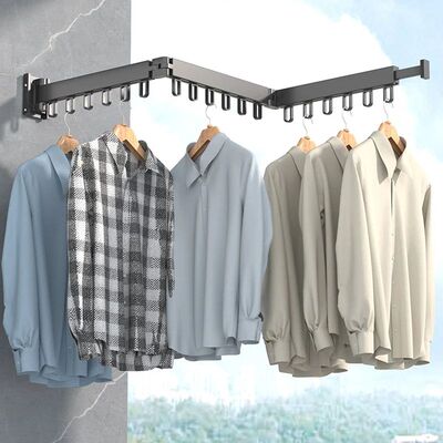 Scalable Aluminum Alloy Folding Drying Rack Wall-mounted Col