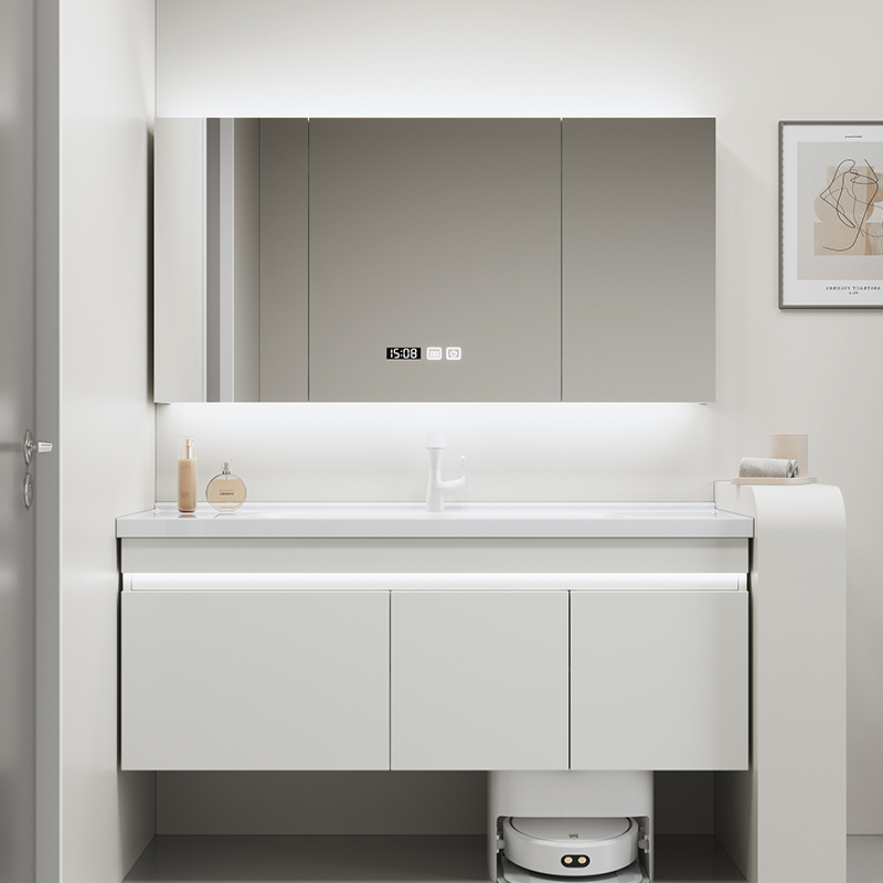 洁诗雅陶瓷一体盆扫地机浴室柜柜