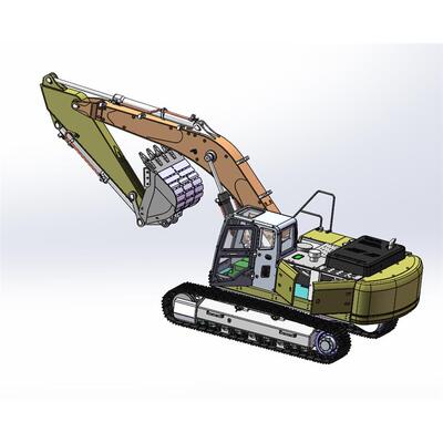 小松PC360挖掘机1：12液压模型SolidWorks三维