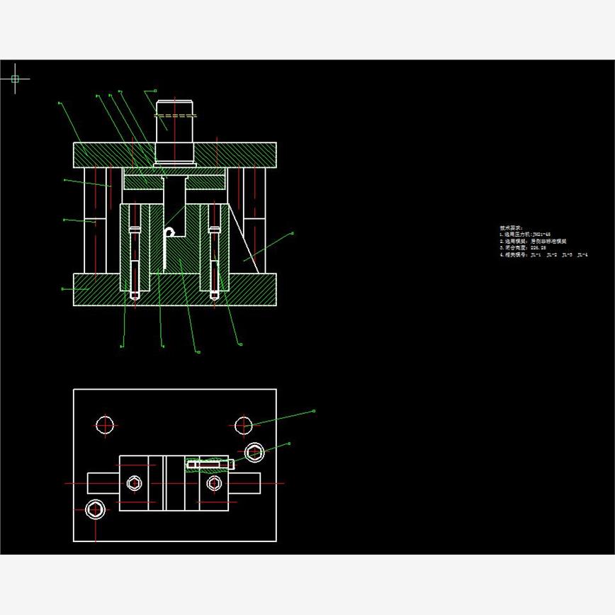 铰链卷圆模具设计与材料失效分析2D图机械CAD图纸