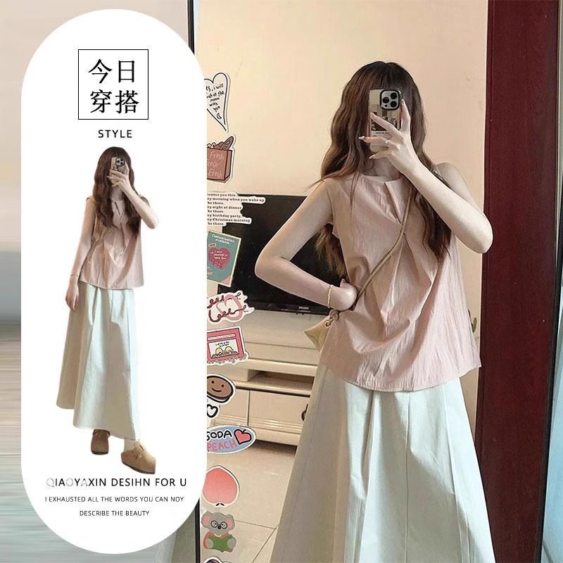 茶系气质穿搭套装女夏季
