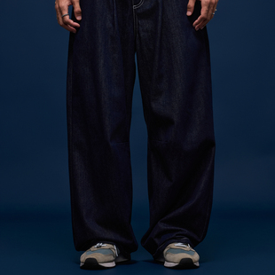 复古原牛色宽松直筒廓形牛仔长裤 Denim Rwa BananaClub