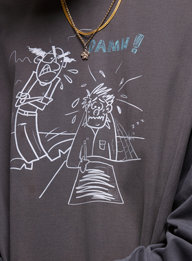 BananaClub“Workhorse Tee”纯棉磨毛美式手绘图案长袖T恤