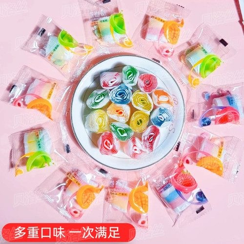 散装彩虹混合口味果汁软糖