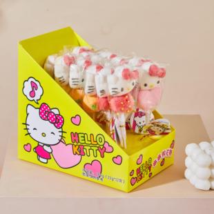 Hello Kitty水果味串串棉花糖棒棒糖七夕礼物可爱造型糖果小零食