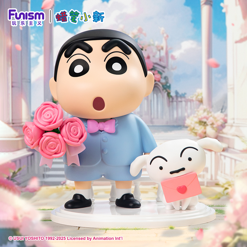 玩乐主义蜡笔小新浪漫花束手办