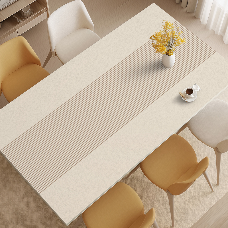 简约线条桌布防水防油防烫隔热