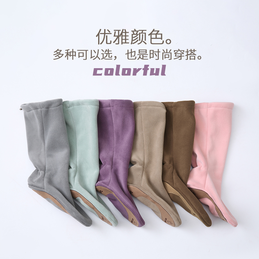 舞蹈保暖靴冬季加绒热身棉靴袜儿童成人女中国舞鞋芭蕾软底练功鞋