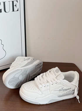 港风厚底原创板鞋女ins潮2025新款小众百搭学生小白鞋运动休闲鞋