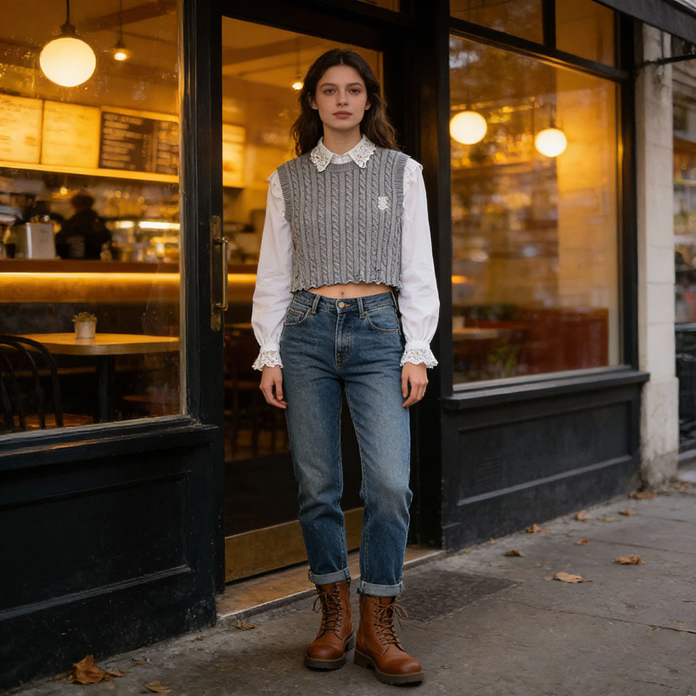 5063法式轻奢SD 宽松简约无袖针织背心 麻花舒适亲肤厚实毛衣马甲,女装/女士精品,毛衣,淘宝优惠券,粉丝福利购,淘宝优惠卷