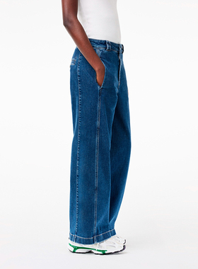 4199鱼 土耳其产 地球环保系列窄版阔腿裤 优雅老钱风丹宁长裤