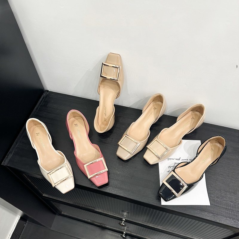 中空内增高单鞋女新款方扣绝美低跟女鞋法式鞋子巨好看高跟鞋夏季,女鞋,浅口单鞋,淘宝优惠券,粉丝福利购,淘宝优惠卷