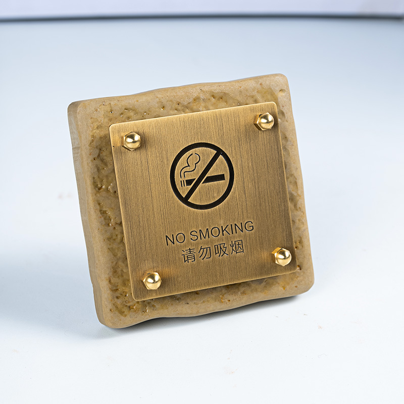 米舍黄铜桌牌标识立式提示牌