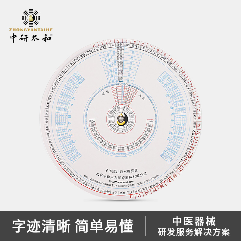 正品子午流注取穴推算盘 灵龟八法取穴盘中医针灸针开穴查询