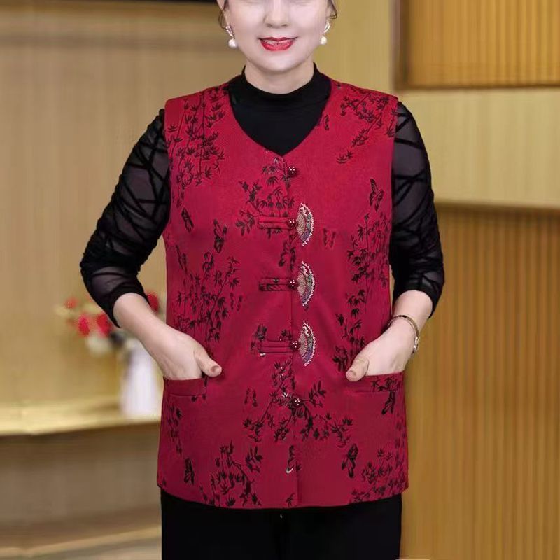 中老年人女装秋款国风马