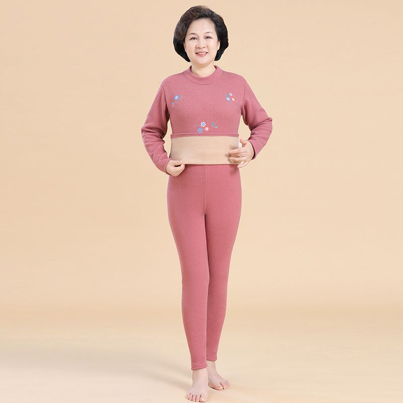 老年女保暖内衣加绒加厚