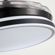 现代简约LED黑色隐形风扇灯家用客厅卧室餐厅风扇灯变频带灯吊扇