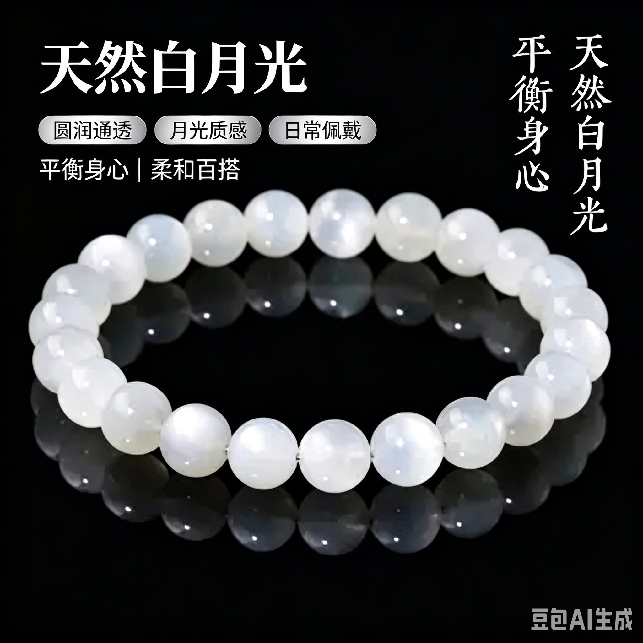水晶月光DIY手串猫眼轻奢手链散