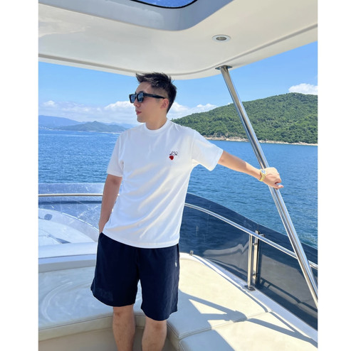 【爱心限定】夏日清爽立体爱心液氨棉情侣短袖T恤轻奢男士WYG9905