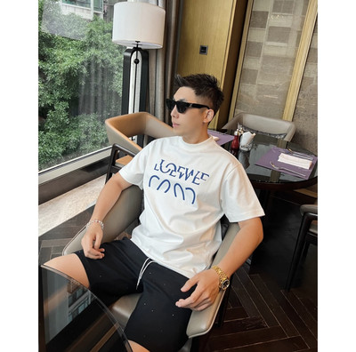 【蓝色古堡】25春夏液氨棉立体印刷时尚百搭短袖T恤男士夏季宽松
