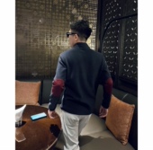 卫衣上衣高级感男装 新年冬季 小马羊毛混纺420g加厚绣花长袖