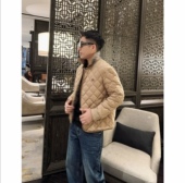 羽绒服高级外套 外衣90白鸭绒保暖菱格纹男士 马年限定 秋冬新款