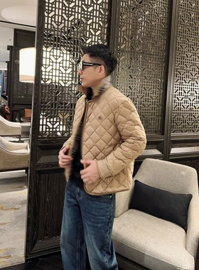 【马年限定】秋冬新款外衣90白鸭绒保暖菱格纹男士羽绒服高级外套
