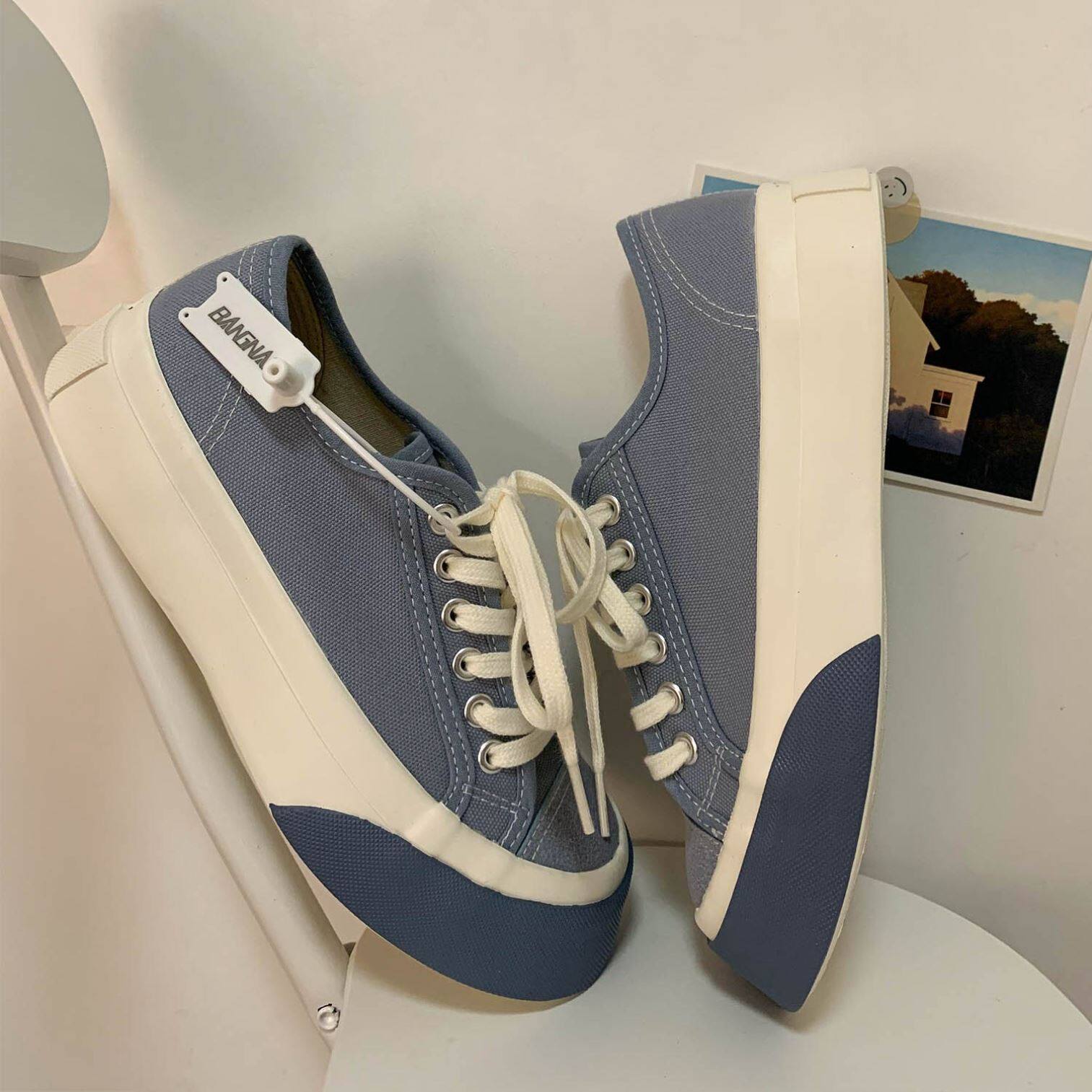 何哈哈大人hehh  hehh小众设计感百搭帆布鞋盐系鞋子女ins街拍潮