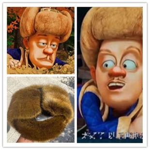 光头强同款帽子东北皮帽中老年人加棉保暖护耳帽头棉帽子雷锋帽