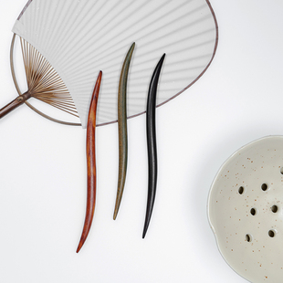 古风发簪黑檀木绿檀盘绾挽发髻簪子钗发饰汉服新中式配饰简约现代