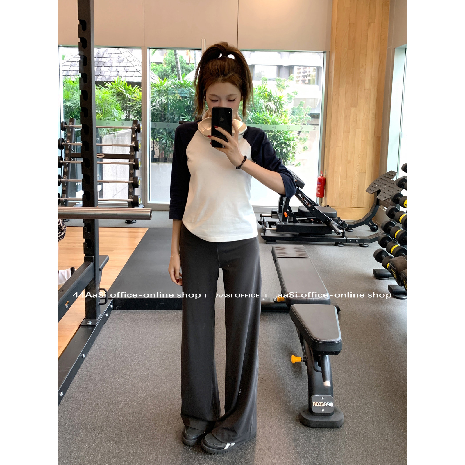 44AaSi 难拍但长期实穿 私服超超显瘦外穿不尴尬休闲瑜伽运动长裤