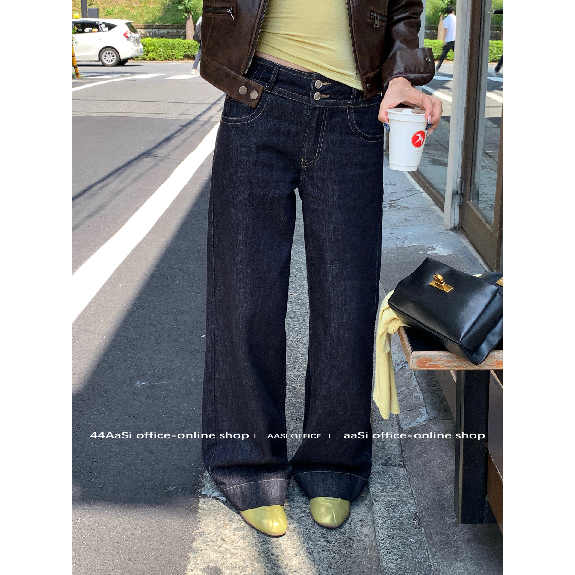 【清仓6折】原牛裤王 适合秋冬的落叶黄调短裆直筒超显瘦牛仔长裤