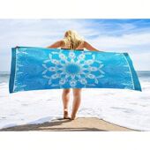 Towel for Summer Blue Sunscreen Beach Patterned And Mandala