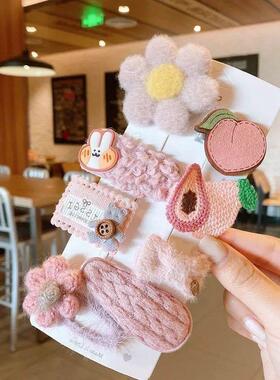 14-8Pcs/Set Cute Cartoon Bowknot Flower Hair Clips for Baby