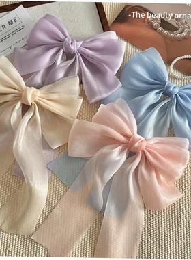 红色领结发夹女性发带发饰夹