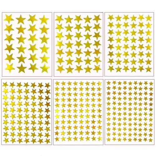 10 Sheets/bag Gold Star Sticker Stamping Five Pointed Star S