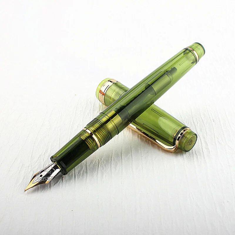 Jinhao 82 Fountain Pen Acrylic EF/F/M/Bent Nib Golden Trim w