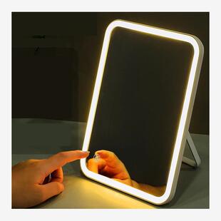 LED Intelligent portable makeup mirror desk化妆镜美妆灯可调