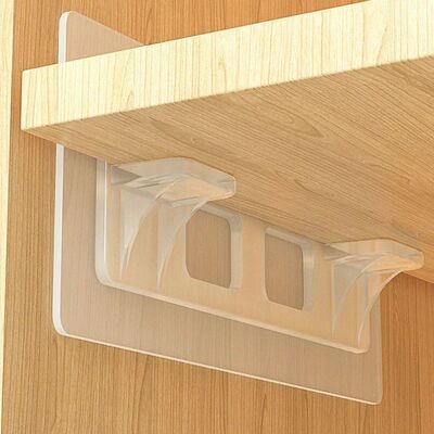6/12pcs Wardrobe Divider Brackets Non-Marking Sticky Kitchen
