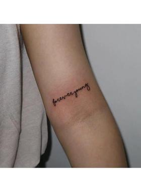 Cool Tattoos for Hand Tattoo Sticker Black Letter Fake Tatoo