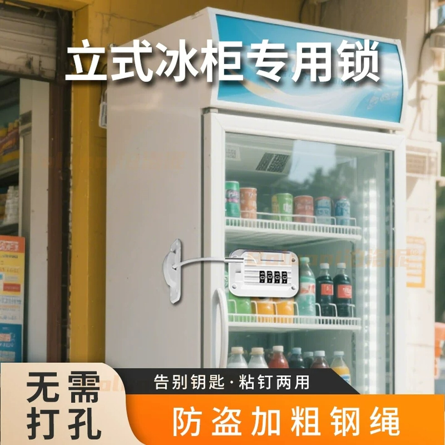 冰箱锁商用冰柜专用锁保鲜柜冷藏展示柜门锁立式酒水柜抽屉密码锁