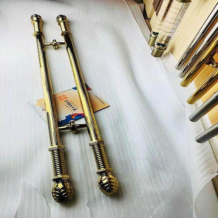 304不锈钢大门拉手创意欧式螺丝纹钛金玻璃门木门推拉门拉手把手