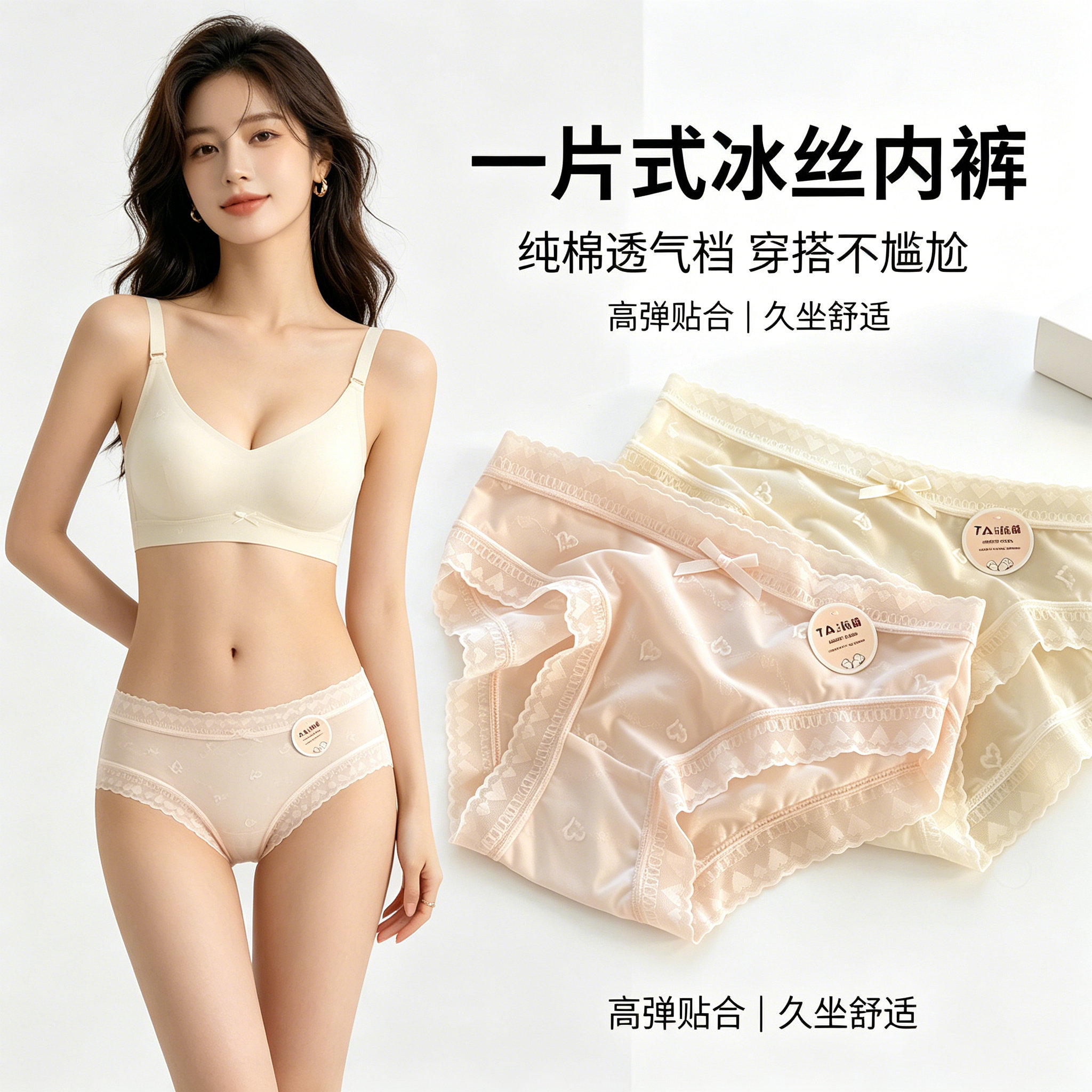 冰丝内裤女士2026新款夏季薄款女生蕾丝凉感女款女式短裤三角裤