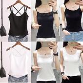 学生内搭外 百搭打底衫 两件更优惠 女士纯色吊带背心女棉质修身