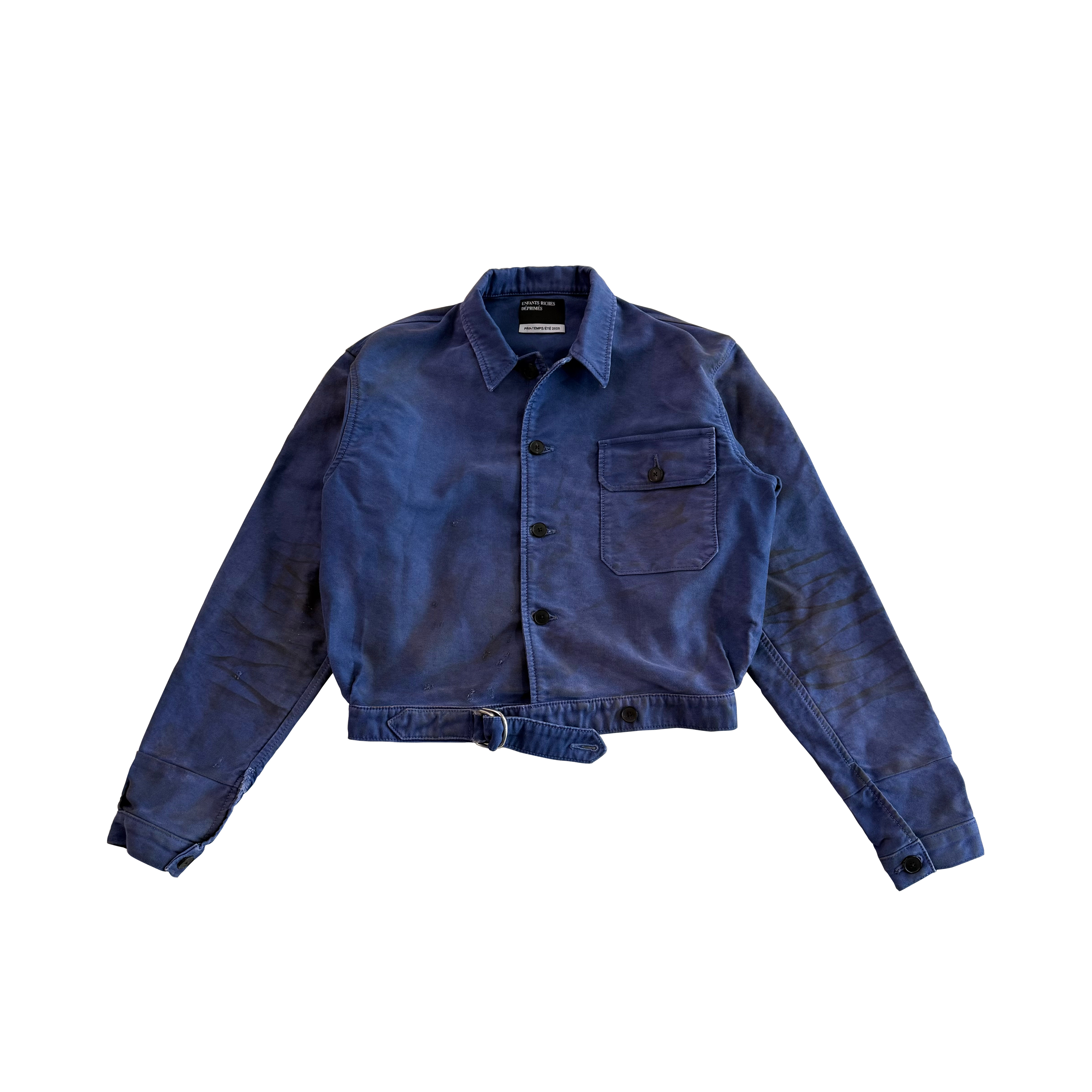 thumbnail for ERD Melancholic Rich 2nd Generation 25ss 1of1 Rare Blue French Jacket Boxy Short Jacket