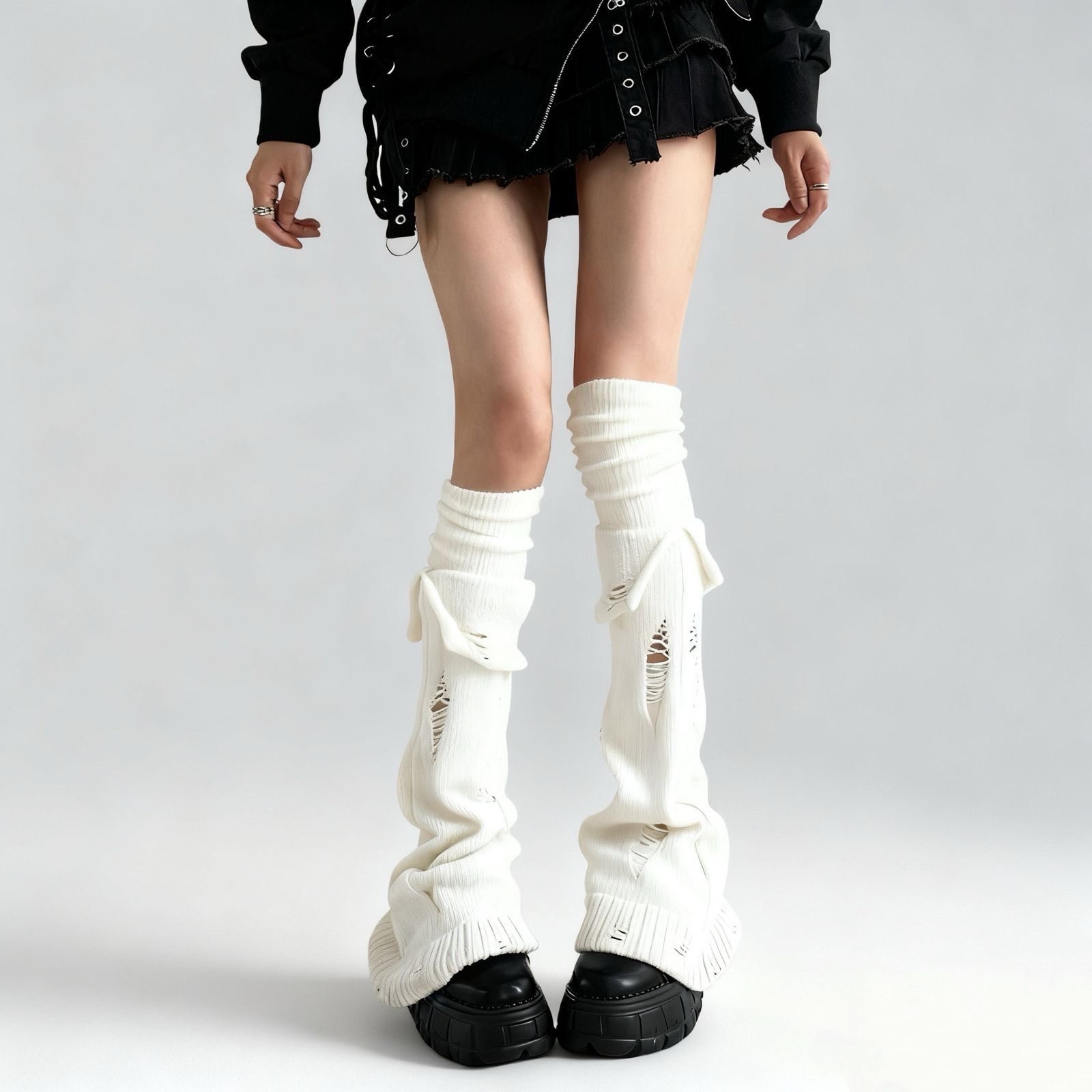 y2k破洞穿亚文化新款风洞秋冬比搭叠开翻边日系堆堆辣妹袜套可爱,女士内衣/男士内衣/家居服,连裤袜/打底袜,淘宝优惠券,粉丝福利购,淘宝优惠卷