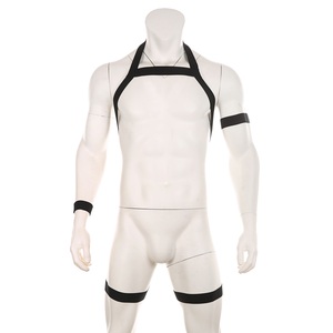 性感镂空连体内衣裤新款男双丁青年连体背心成人后空连体胸带肩带