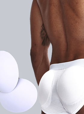 一对装性感假屁股隐形翘臀海绵垫男士丰臀内裤插片提臀垫臀海绵