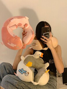 可爱飞机旅行卡通u型枕护颈椎办公室午睡专用脖枕脖子靠枕头u形枕
